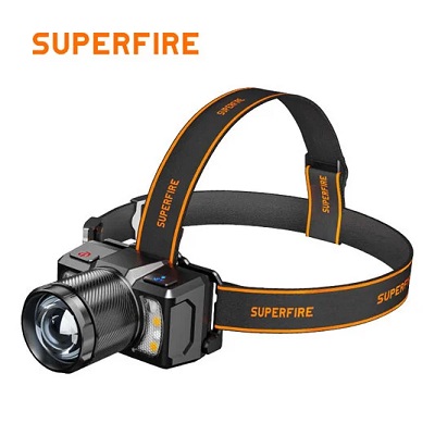 SUPERFIRE Super Bright Rechargeable Headlamp Assisting Outdoor Exploration