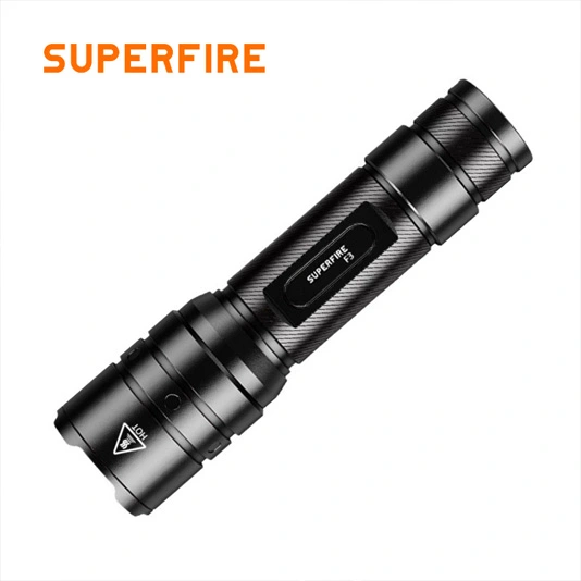 SUPERFIRE F3 530 Lumens Rechargeable Zoomable Tactical Flashlight