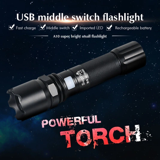 SUPERFIRE A10 324 Lumens Tactical LED Flashlight with Strobe