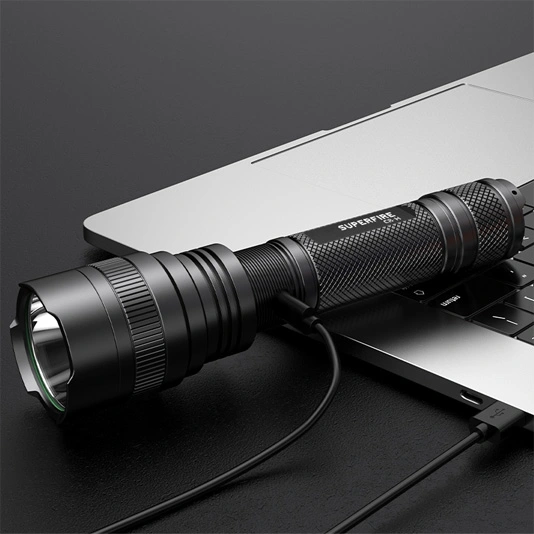 SUPERFIRE C8-H 1200 Lumens Rechargeable Tactical Flashlight