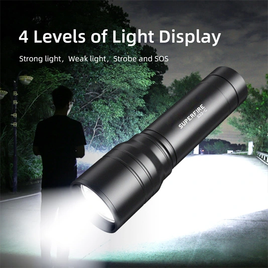 SUPERFIRE S33-C 209 Lumens Bright Tactical Pocket Flashlight