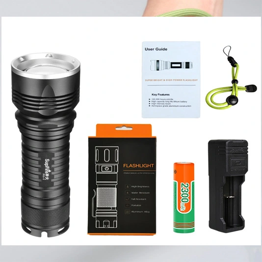 SUPERFIRE F11-T 10w Cree LED Rechargeable Zoom Flashlight