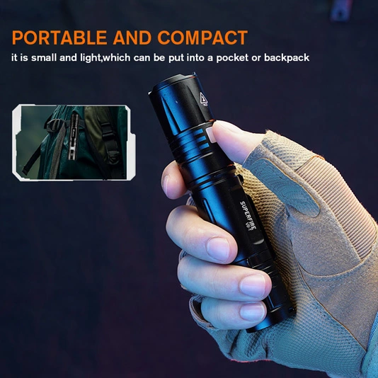 SUPERFIRE V8-T Pocket Zoom Flashlight SOS Torch Light