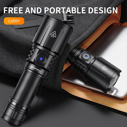 SUPERFIRE R1-G 2300 Lumens Zoomable High Power USB Types Rechargeable Flashlight