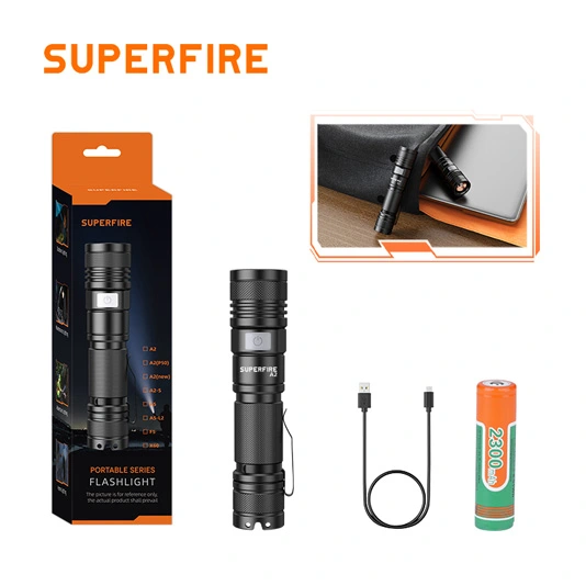 SUPERFIRE A2-P50 500 Lumens Mini Pocket Sized Flashlight