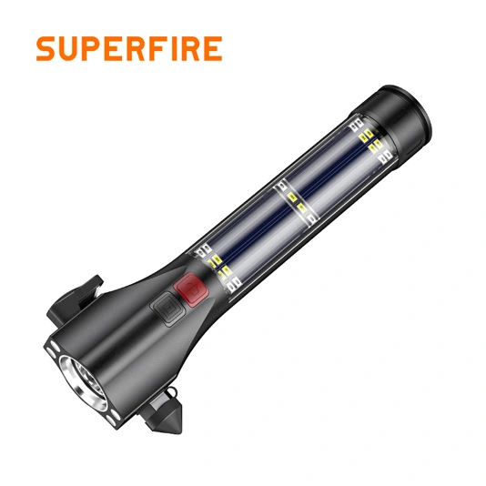 SUPERFIRE D30 Solar Rechargeable Multifunction Flashlights