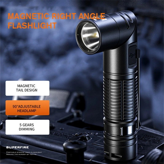 SUPERFIRE G19-S Magnetic Rechargeable Flashlight