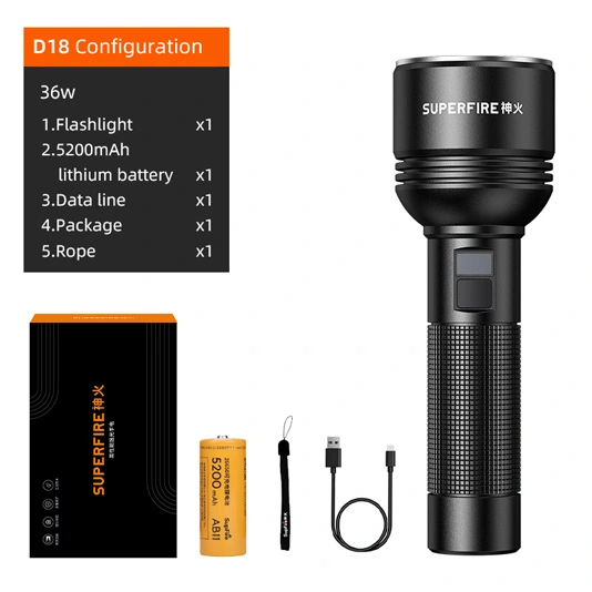 SUPERFIRE D18 High Output Flashlight