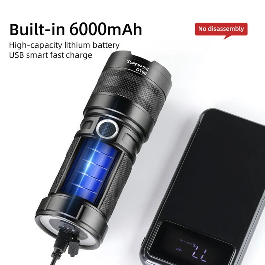 SUPERFIRE GT60 1680 Lumens Zoom High Power Handheld Flashlight