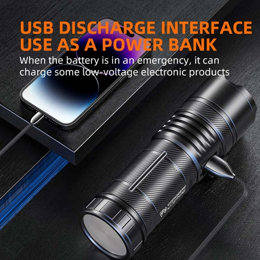 SUPERFIRE Y5 1200 Lumens 20W Rechargeable Flashlight with Power Bank