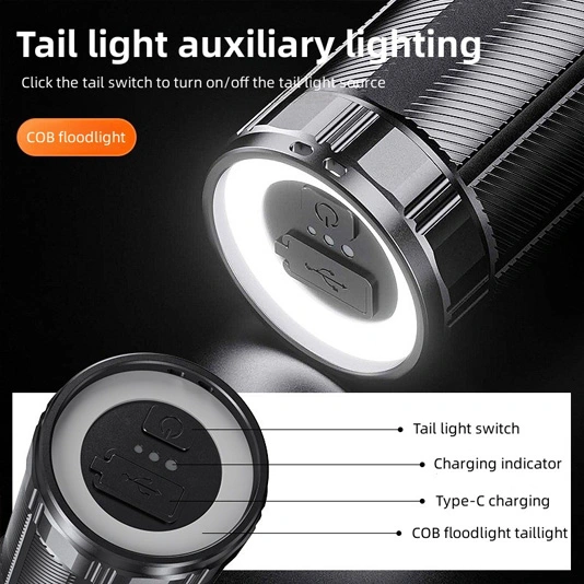 SUPERFIRE Y2 1355 Lumens High Power Long Distance Flashlight Rechargeable