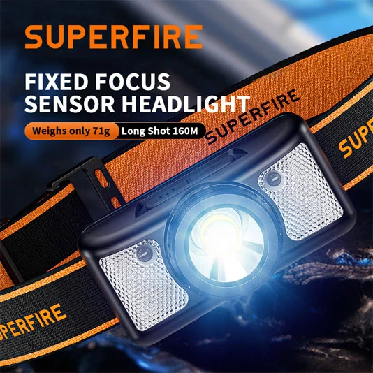 SUPERFIRE HL91-X Type-c Charging Sensor Headlamp