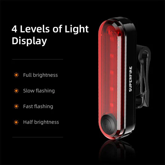 SUPERFIRE BTL01 Rechargeable Bicycle Tail Light