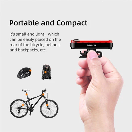 SUPERFIRE BTL01 Rechargeable Bicycle Tail Light