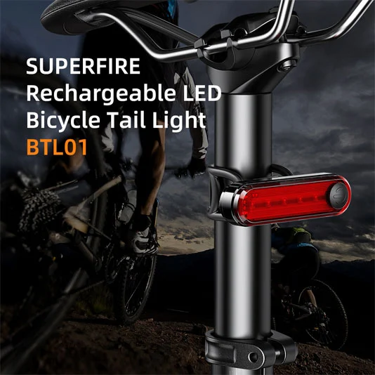 SUPERFIRE BTL01 Rechargeable Bicycle Tail Light