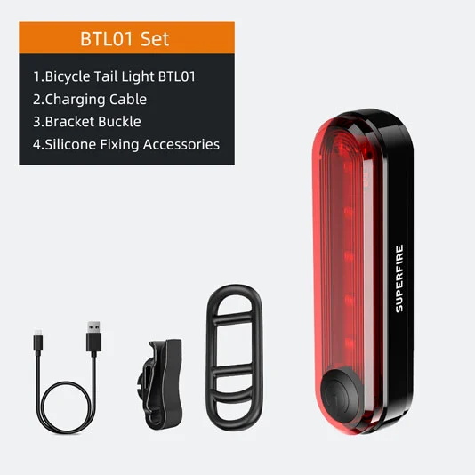 SUPERFIRE BTL01 Rechargeable Bicycle Tail Light