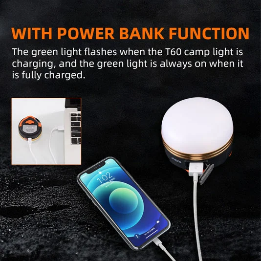 SUPERFIRE T60/T60-A Power Bank Camping Light