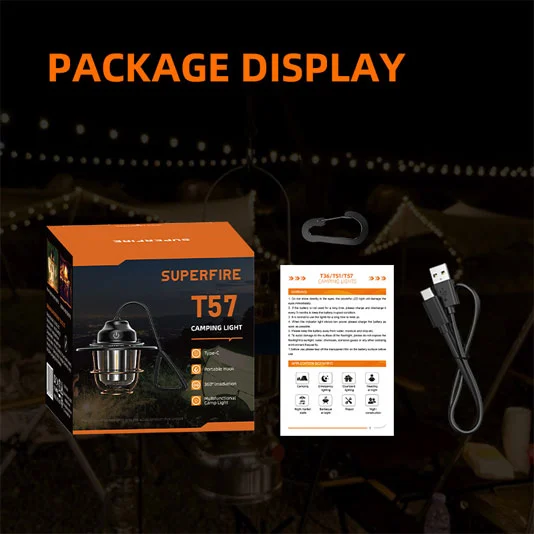 SUPERFIRE T57 USB Charging Camping Lantern