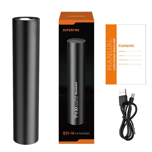 SUPERFIRE S11-H Handheld Mini UV LED Flashlight