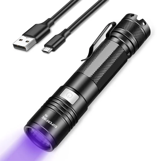 SUPERFIRE A5 395nm Waterproof Small Handheld Black UV Torch Light