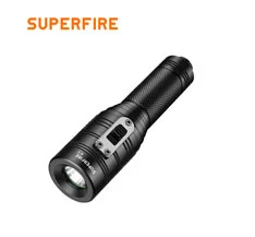 SUPERFIRE D3 Powerful Rechargeable Waterproof Diving Flashlight