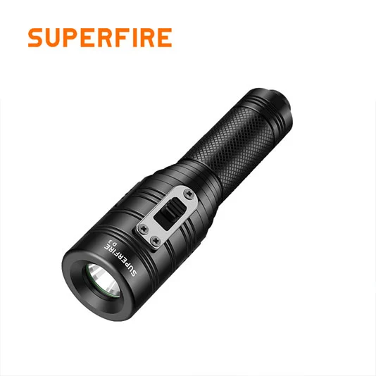 SUPERFIRE D3 Powerful Rechargeable Waterproof Diving Flashlight