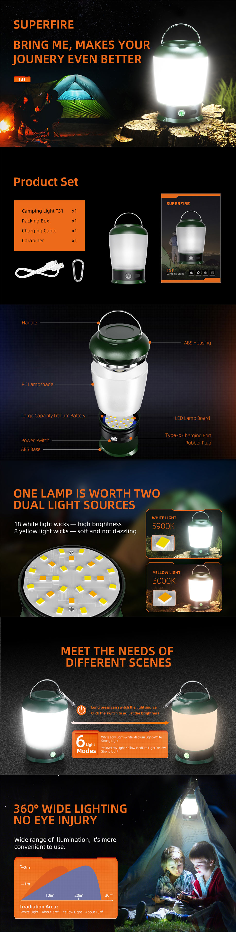 usb led camping lights