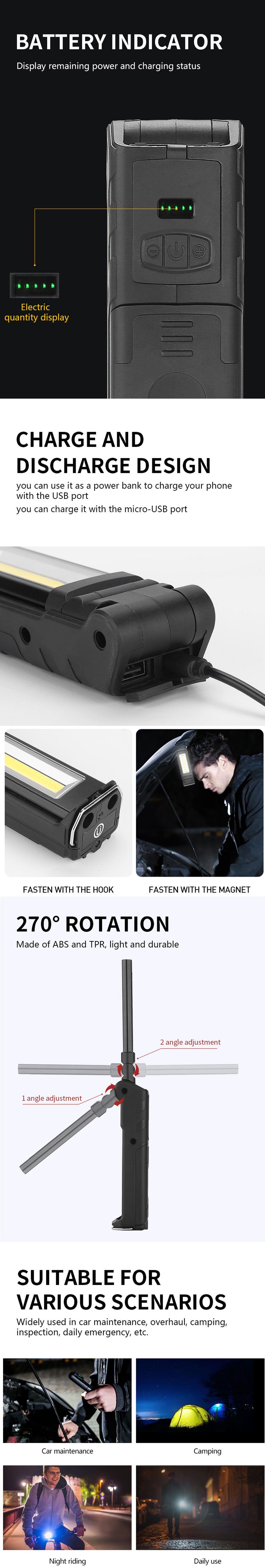 usb rechargeable led work light