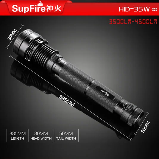 SUPERFIRE HID 35W 3500 Lumen Small HID Xenon Flashlight