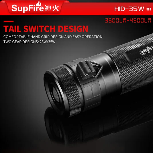 SUPERFIRE HID 35W 3500 Lumen Small HID Xenon Flashlight