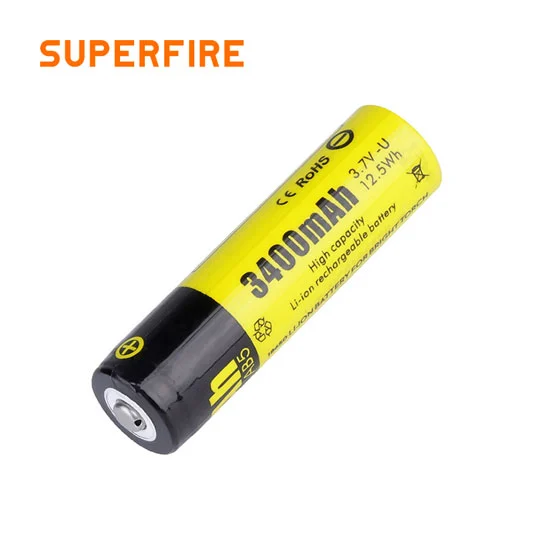 SUPERFIRE AB5 18650 Rechargeable Lithium Battery