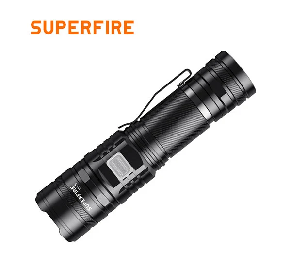 SUPERFIRE V8-S 2000 Lumens Tactical Flashlight Rechargeable