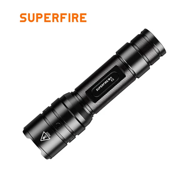 SUPERFIRE F3 530 Lumens Rechargeable Zoomable Tactical Flashlight