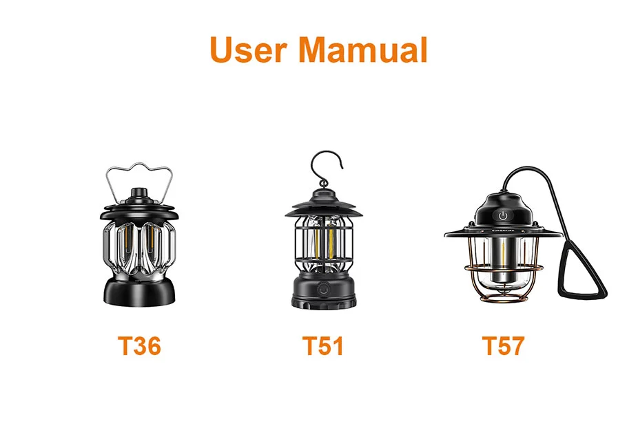 T36 T51 T57 Camping Lights